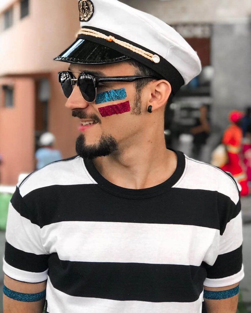 maquiagem masculina para o carnaval