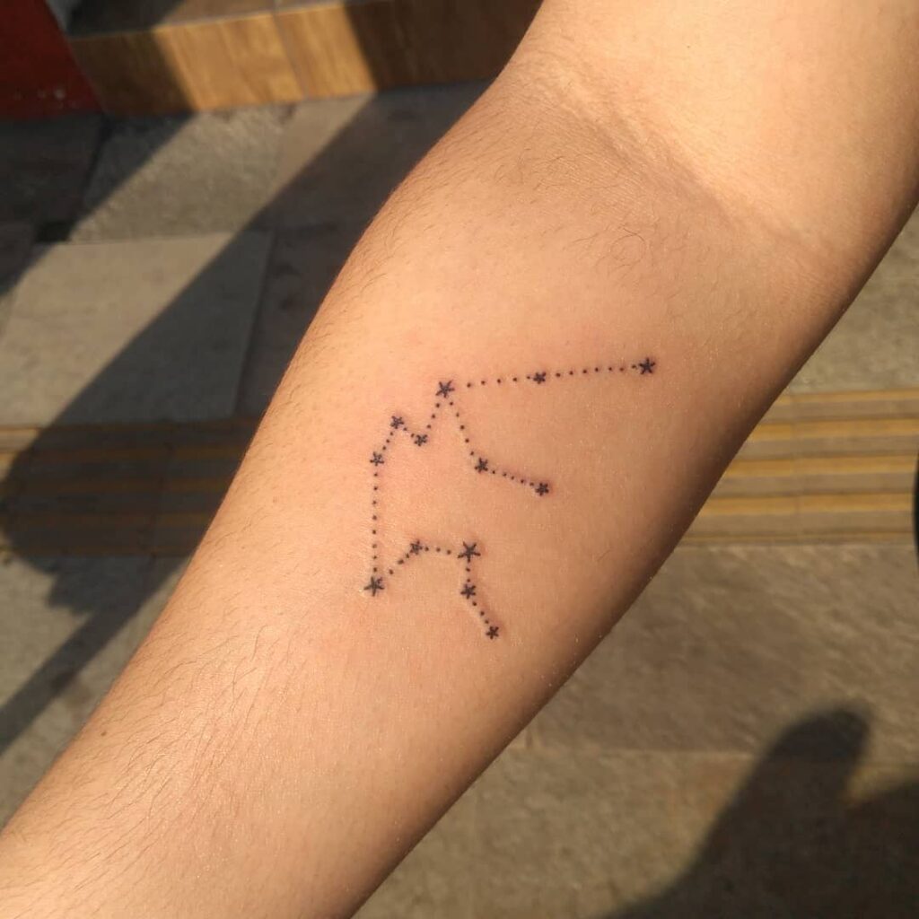 tatuagem constelação de aquário