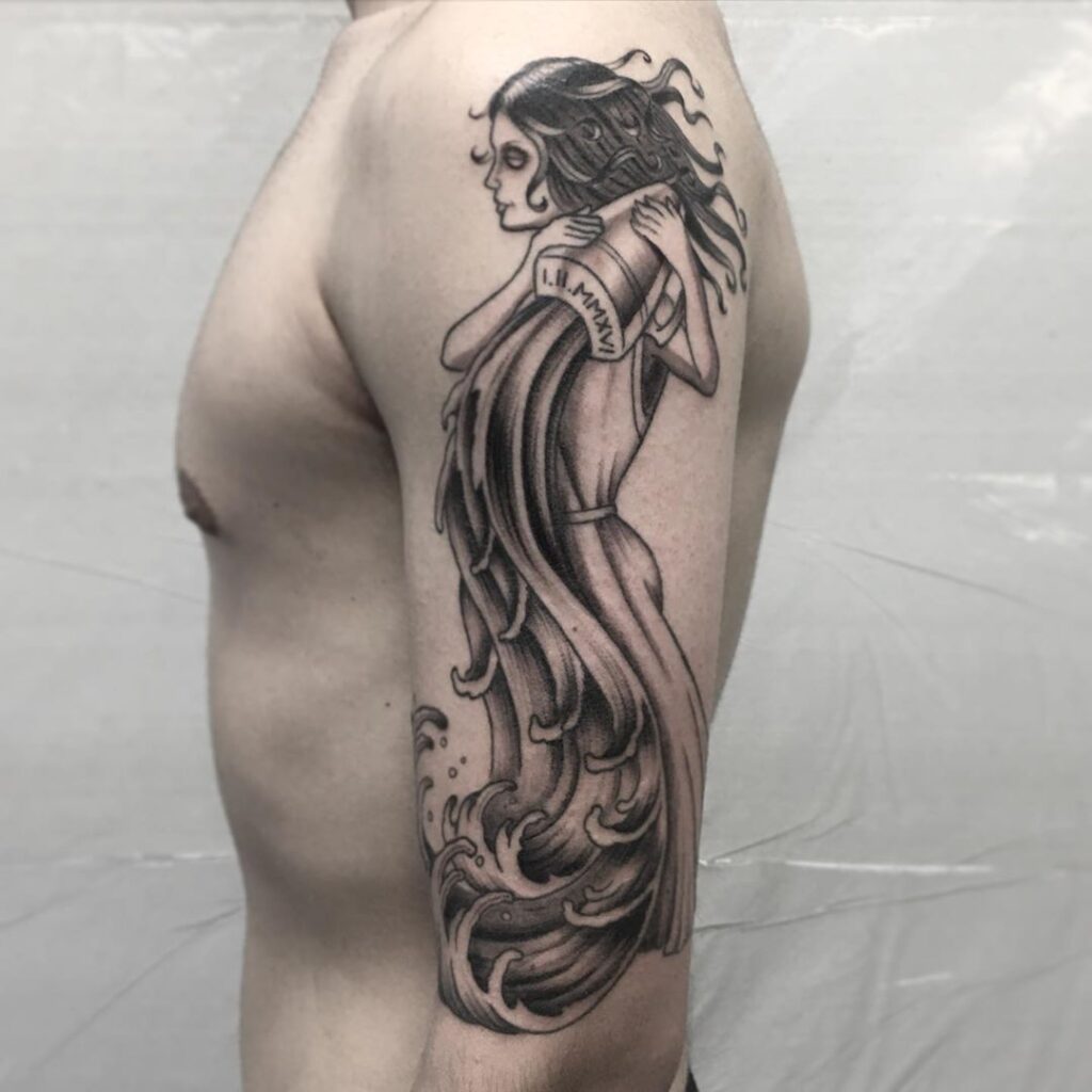 tatuagem aquario masculina