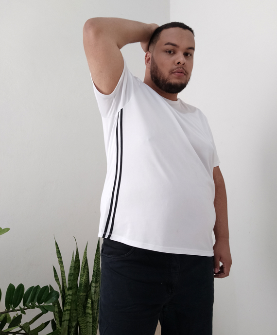 camisa plus size masculina branca esportiva